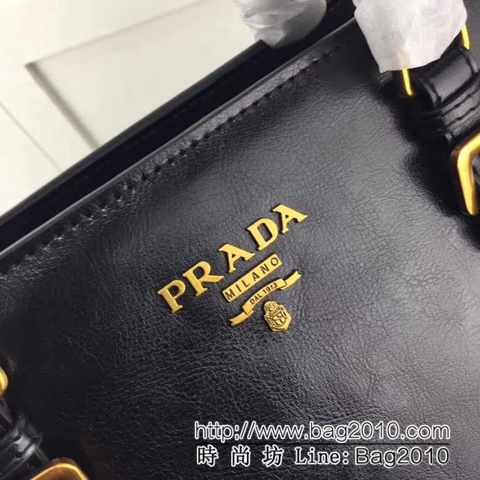 普拉達PRADA原單 2966義大利最新版 原版油蠟皮 手提肩背包 PHY1587